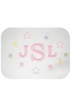 personalized embroidered baby pillow - girl