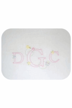 personalized embroidered baby pillow - girl