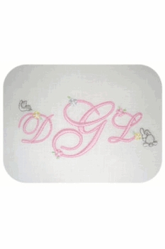 personalized embroidered baby pillow - girl