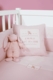 personalized embroidered baby pillow - pink bunny