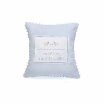 personalized embroidered baby pillow - sheep