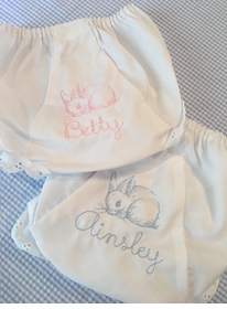 Personalized Embroidered Bunny Bloomers