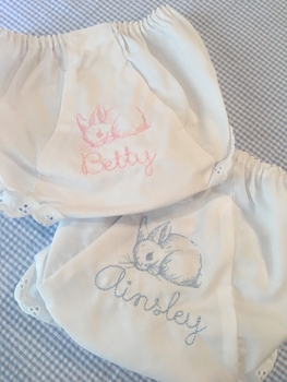 Personalized Embroidered Bunny Bloomers