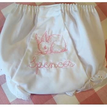 Personalized Embroidered Bunny Bloomers