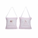 personalized embroidered hanging door pillow - pink