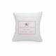 personalized embroidered white baby pillow - pink elephant