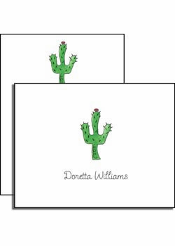 Personalized Everyday Notes - Blooming Cactus