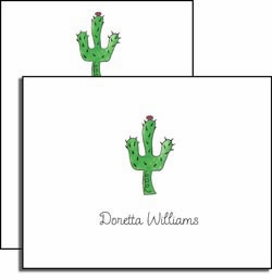 personalized everyday notes - blooming cactus