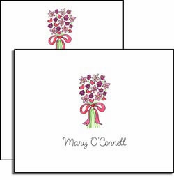 personalized everyday notes - bouquet in pink