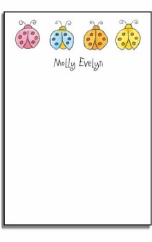 Personalized Everyday Notes - Lucky Ladybugs