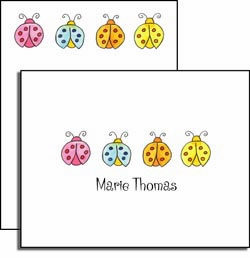 personalized everyday notes - lucky ladybugs
