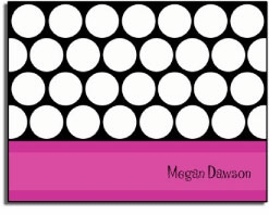 personalized everyday notes - magenta circles