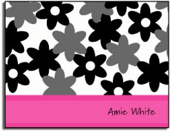 personalized everyday notes - pink camo flowers