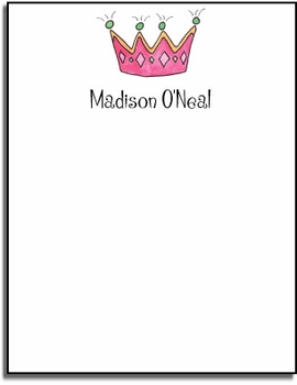 personalized everyday notes - princess for a day