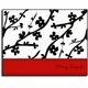 personalized everyday notes  red cherry blossom