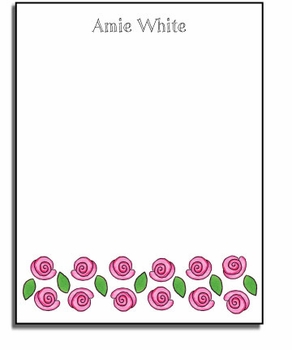 personalized everyday notes  rose garden