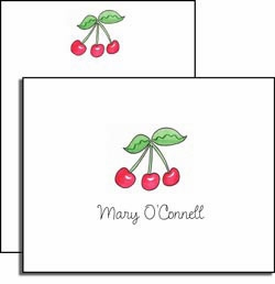 personalized everyday notes - rosy red cherries