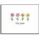 personalized everyday notes - row of daisies