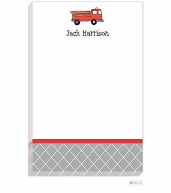Personalized - Firetruck Notepad