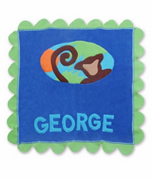 personalized fleece blanket - monkey see
