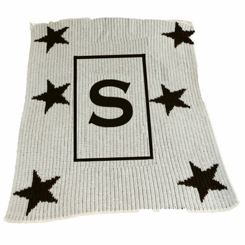 Personalized Floating Stars & Initial Blanket