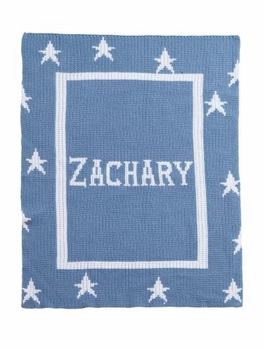 Personalized Floating Stars with Border Blanket