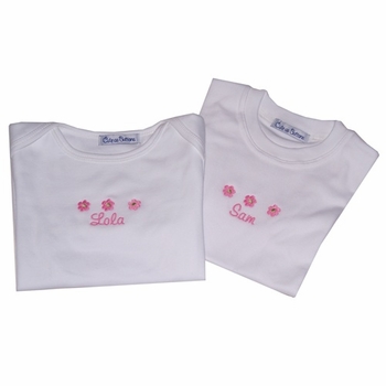 personalized flower tees - girl