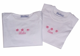 Personalized Flower Tee for Girls