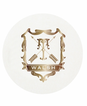 Personalized Foil Stamped Coasters M110 by Haute Papier