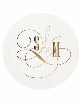 Personalized Foil Stamped Coasters M120 by Haute Papier