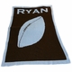 personalized football baby blanket