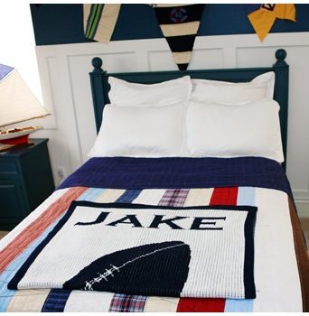 personalized football baby blanket