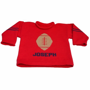 personalized football pullover sweater