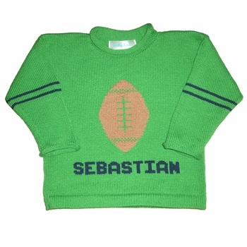 personalized football pullover sweater