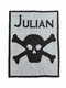 personalized full blanket with name and skull and crossbone
