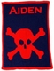 personalized full blanket with name and skull and crossbone