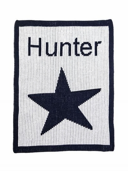 personalized full blanket with star and name