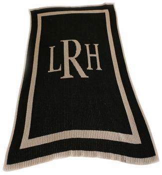 personalized full sized blanket with monogram