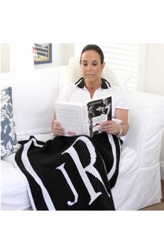 personalized full sized blanket with monogram
