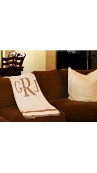 personalized full sized blanket with monogram