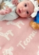 personalized giraffe baby blanket