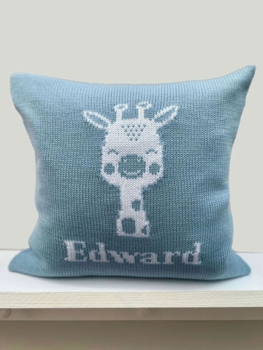 personalized giraffe baby pillow