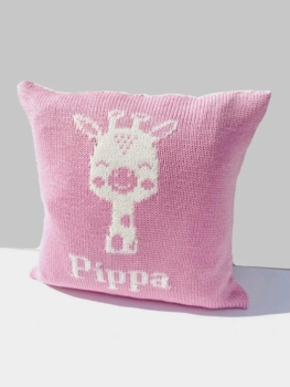 personalized giraffe baby pillow
