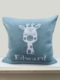 personalized giraffe baby pillow