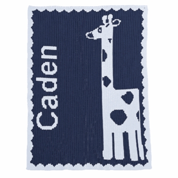 personalized giraffe blanket
