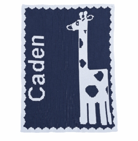 personalized giraffe blanket