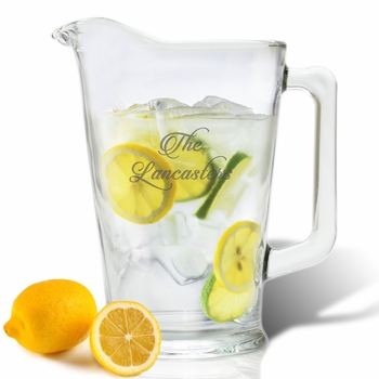 Personalized Glass Pitcher