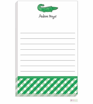 personalized - green gator notepad