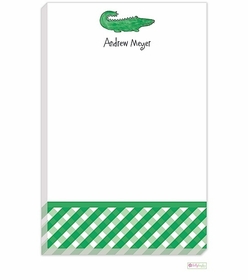 Personalized - Green Gator Notepad