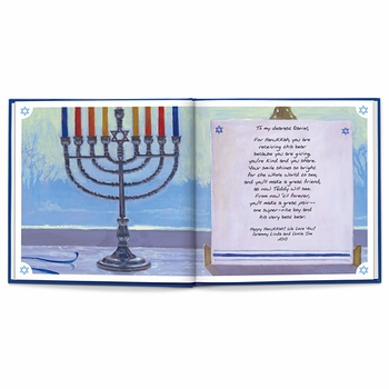 Personalized Hanukkah Book and Plus Bear Gift Set